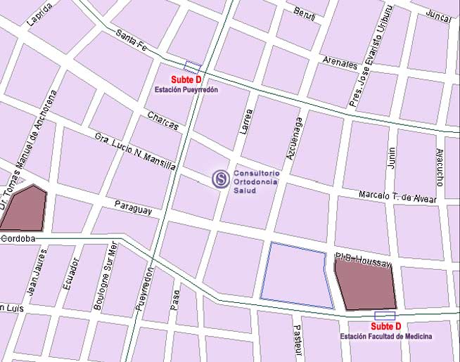 Mapa Consultorio Larrea y Mansilla (click para ampliar)